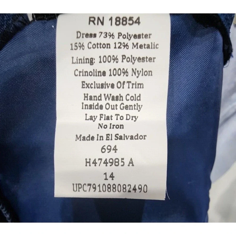 Rare Editions Girls Dress size 14 blue silver sparkly material unique stunning‎